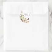 Elegant White Pumpkin Vrijgezellenfeest Round Ronde Sticker (Tas)