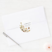 Elegant White Pumpkin Vrijgezellenfeest Round Ronde Sticker (Envelop)