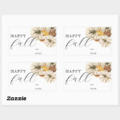 Elegant White Pumpkins Happy Herfst Favor Gift Rechthoekige Sticker (Vel)