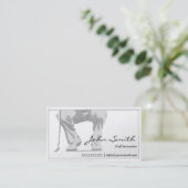 Elegant White Putt Golf Instructor Visitekaartje (Staand voorkant)