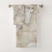 Elegant White Quartz Bath Towel Set Bad Handdoek (Insitu)