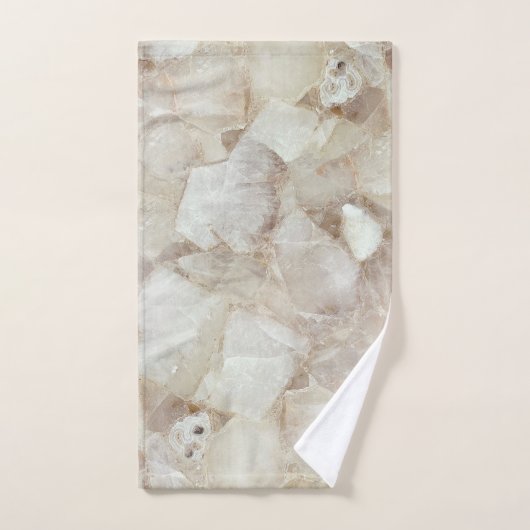 Elegant White Quartz Bath Towel Set Bad Handdoek (Handdoek)