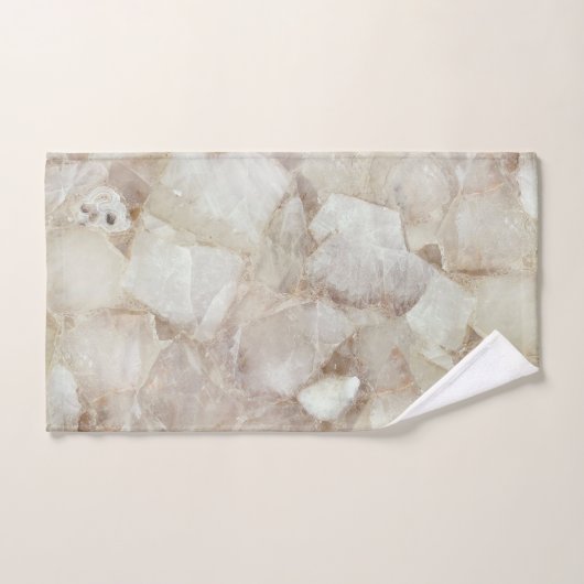 Elegant White Quartz Bath Towel Set Bad Handdoek (Handdoek)