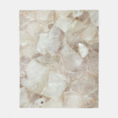 Elegant White Quartz Print Fleece Blanket Deken (Voorkant)