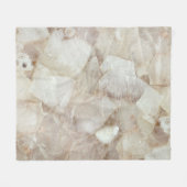 Elegant White Quartz Print Fleece Blanket Deken (Voorkant (Horizontaal))