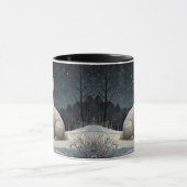 Elegant white rabbit Christmas snowy woodland Mok (Midden)