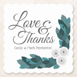 Elegant White Ranunculus Flowers Wedding Kartonnen Onderzetters