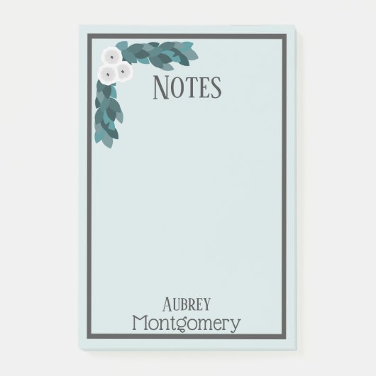 Elegant White Ranunculus & Foliage Persoonlijk Post-it® Notes (Voorkant)
