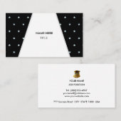 Elegant White Ray op Starry Background Visitekaartje (Voorkant / Achterkant)