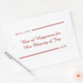 Elegant White & Red “Box of Happiness” Sticker (Envelop)