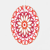 Elegant White & Red  Cute Decorative Mandala Metalen Ornament (Voorkant links)