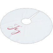 Elegant White Red Joy Kerstboom Rok (Gekanteld)