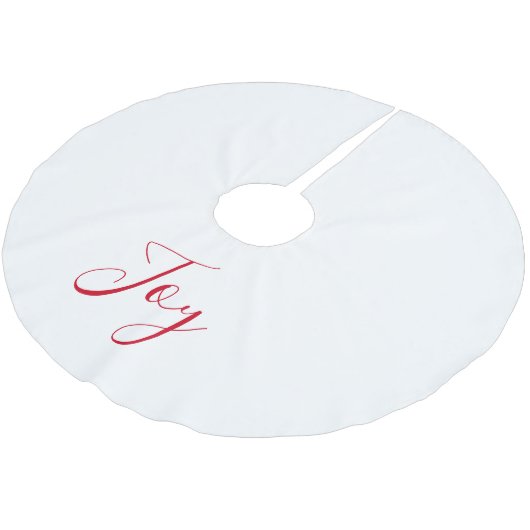 Elegant White Red Joy Kerstboom Rok (Gekanteld)