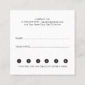 Elegant White Red Lips Makeup Loyalty Kaart (Achterkant)