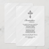 Elegant White Religious Uitnodiging (Voorkant / Achterkant)