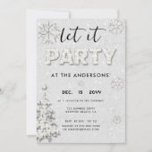 Elegant White Rhinestones - Kerstfeest Kaart (Voorkant)