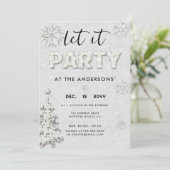 Elegant White Rhinestones - Kerstfeest Kaart (Staand voorkant)