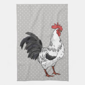 Elegant White Rooster Kitchen Towels Theedoek (Verticaal)