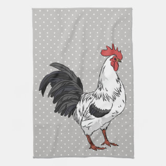 Elegant White Rooster Kitchen Towels Theedoek
