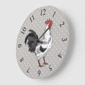 Elegant White Rooster Wall klok (Hoek)