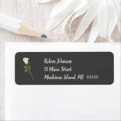 Elegant White Rose Address Label (Insitu)