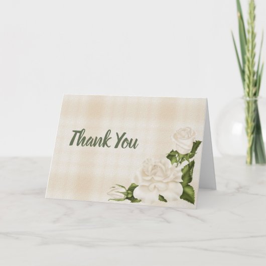 Elegant White Rose Bedankt (Voorkant)
