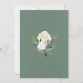 Elegant White Rose Bridal Tea Invitation Kaart (Achterkant)