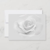 Elegant White Rose Custom Wedding Response Kaart (Achterkant)