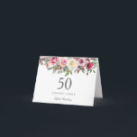 Elegant White Rose Floral 50th Birthday Dank u Bedankkaart<br><div class="desc">Elegant White Rose Floral 50th Birthday Bedankt Zie overeenkomend collectie in niche en nestwinkel</div>