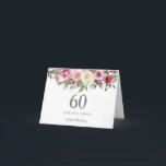 Elegant White Rose Floral 60th Birthday Hartelijk  Bedankkaart<br><div class="desc">Elegant White Rose Floral 60th Birthday Bedankt Zie overeenkomend collectie in niche en nestwinkel</div>