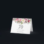 Elegant White Rose Floral 70th Birthday Hartelijk  Bedankkaart<br><div class="desc">Elegant White Rose Floral 70th Birthday Bedankt Zie overeenkomend collectie in Niche en Nest Store</div>