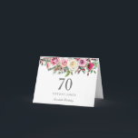 Elegant White Rose Floral 70th Birthday Hartelijk  Bedankkaart<br><div class="desc">Elegant White Rose Floral 70th Birthday Bedankt Zie overeenkomend collectie in Niche en Nest Store</div>