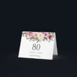 Elegant White Rose Floral 80th Birthday Hartelijk  Bedankkaart<br><div class="desc">Elegant White Rose Floral 80th Birthday Bedankt Zie overeenkomend collectie in niche en nestwinkel</div>