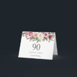 Elegant White Rose Floral 90th Birthday Hartelijk  Kaart<br><div class="desc">Elegant White Rose Floral 90th Birthday Bedankt Zie overeenkomend collectie in Niche en nestwinkel Verzenden naar gasten na de verjaardag OF gebruiken als verjaardagskaart Pas je eigen speciale bericht aan of dank je</div>