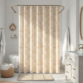 Elegant White Rose Floral Douchegordijn