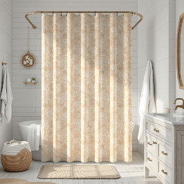 Elegant White Rose Floral Douchegordijn