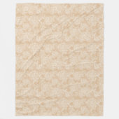 Elegant White Rose Floral Fleece Deken (Voorkant)