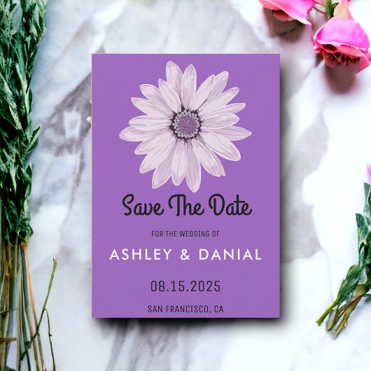 Elegant white rose floral Wedding Save the Date Kaart