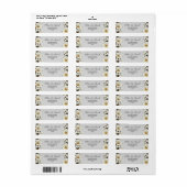 Elegant White Rose Florals Adres Label (Full Sheet)
