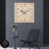 Elegant White Rose Flower Wall Clock Vierkante Klok