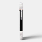 Elegant White Rose Gold Agate Monogram Case-Mate iPhone Case (Achterkant / Links)