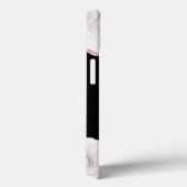 Elegant White Rose Gold Agate Monogram Case-Mate iPhone Case (Achterkant / Rechts)