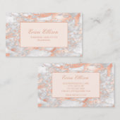 Elegant White Rose Gold Marble Wedding Planner Visitekaartje (Voorkant / Achterkant)