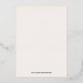 Elegant White Rose Gold Wedding Save the Date Folie Uitnodiging (Achterkant)