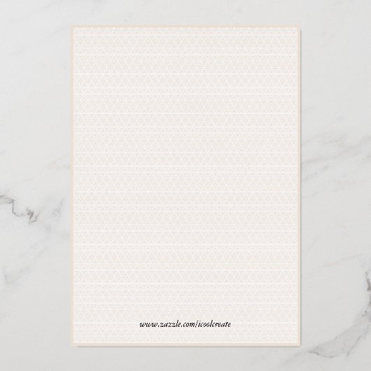 Elegant White Rose Gold Wedding Save the Date Folie Uitnodiging (Achterkant)