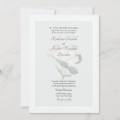 Elegant White Rose One Venue Wedding Invitation Kaart (Voorkant)