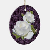 Elegant White Rose Ornament (Rechts)