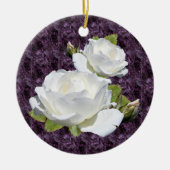 Elegant White Rose Ornament (Voorkant)