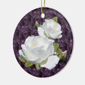 Elegant White Rose Ornament (Links)