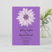 Elegant white rose romantic floral Wedding Invitat Kaart (Staand voorkant)
